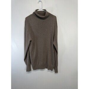 Shephe Men's 100% Cashmere Brown turtleneck Sweater  Top Súper Soft Size Xl